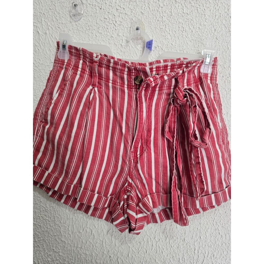 American Eagle Striped Tie-Front Womens Shorts‎ Size 18W
